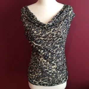 Express burnout leopard top Sz M EUC